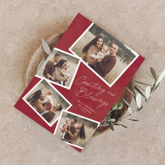 Script Collage Religieuze Magnetische Kerstkaart