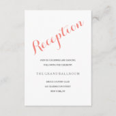 Script Coral Pink | Receptie Enclosure Kaart (Voorkant)