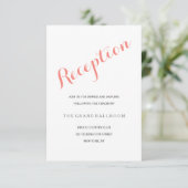 Script Coral Roze | Ontvangst Enclosure Kaart (Staand voorkant)