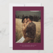 Script Cranberry Trouwkaart Save The Date (Achterkant)