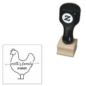 Script Custom Chicken silhouette Egg Mini Stamp Rubberstempel (Gestempeld)