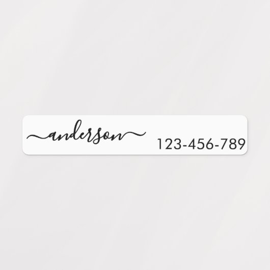 Script Custom Clothing label for nursing home (Design 1)