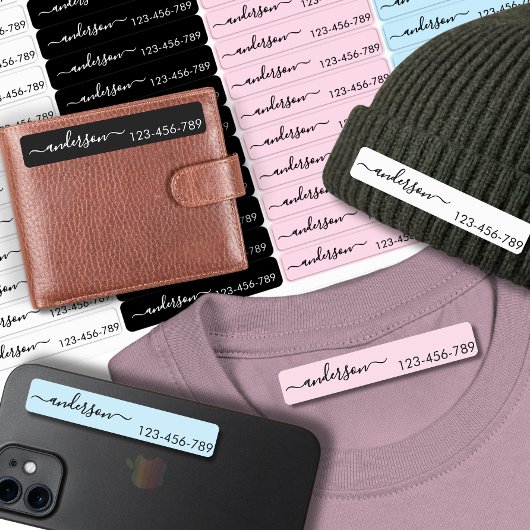 Script Custom  Clothing label for nursing home