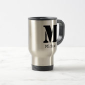 Script Custom Name Monogram Travel Mug Reisbeker (Voorkant rechts)