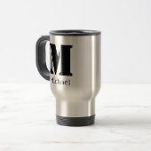 Script Custom Name Monogram Travel Mug Reisbeker (Voorkant links)