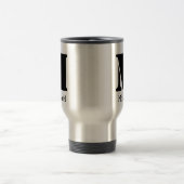 Script Custom Name Monogram Travel Mug Reisbeker (Center)