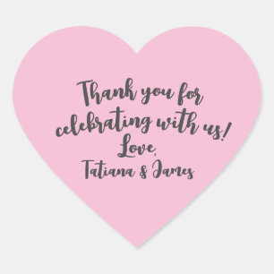 Script Custom Thank You Heart Favoriet Hart Sticker