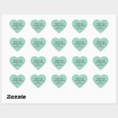 Script Custom Thank You Heart Favoriet Hart Sticker (Vel)