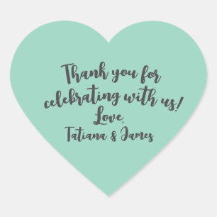 Script Custom Thank You Heart Favoriet Hart Sticker