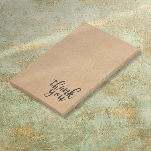 Script Dank Je Goud Liefde Hart Rustieke Kraft Post-it® Notes