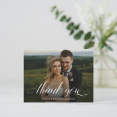 Script Dank u bruiloft Briefkaart (Staand voorkant)