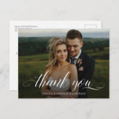 Script Dank u bruiloft Briefkaart (Voorkant / Achterkant)