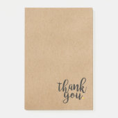 Script Dank u Gold Love Heart Rustic Kraft Post-it® Notes (Voorkant)