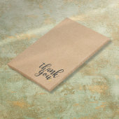 Script Dank u Gold Love Heart Rustic Kraft Post-it® Notes