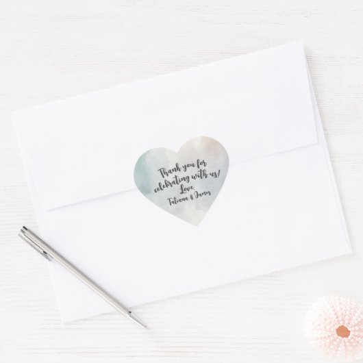 Script Dank u Hart Waterverf Sticker (Envelop)
