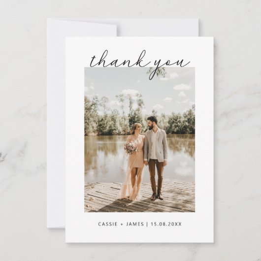 Script Dank u Huwelijksfotokaart Bedankkaart (Voorkant)