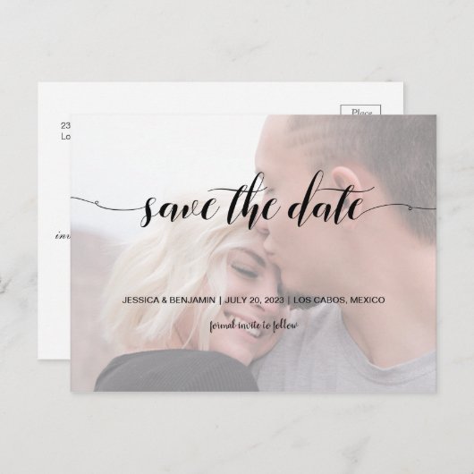 Script De datum opslaan Foto Briefkaart (Voorkant / Achterkant)