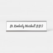 Script Dentist White Bureau Naambordje (Voorkant)