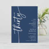 Script Dertigste 30e Verjaardag Kaart (Staand voorkant)