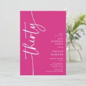 Script Dertigste 30e Verjaardag Kaart (Staand voorkant)