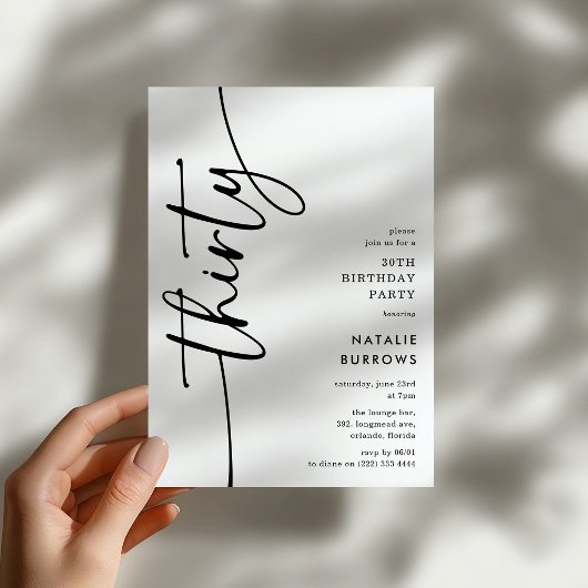 Script Dertigste 30e Verjaardag Kaart