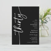 Script Dertigste 30e Verjaardag Kaart (Staand voorkant)