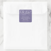 Script Diagonalen in Plum Baby shower Sticker (Tas)