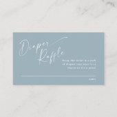 Script Diaper Raffle Boys Baby shower Informatiekaartje (Voorkant)