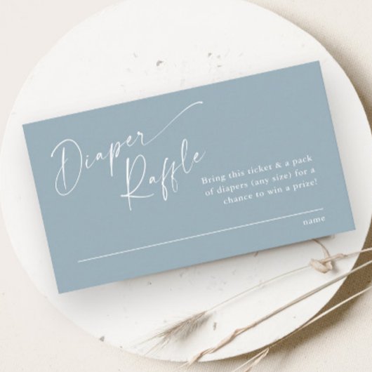 Script Diaper Raffle Boys Baby shower Informatiekaartje