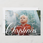Script Dreaming van een witte kerstfoto Feestdagenkaart (Voorkant)