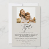 Script Drie Fotocollage Bruiloft Dank u Kaart (Achterkant)