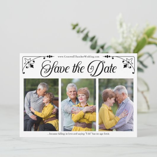 script dubbelzijdige fotosjabloon save the date (Staand voorkant)