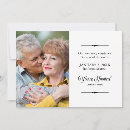  script dubbelzijdige fotosjabloon save the date (Achterkant)