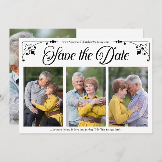 script dubbelzijdige fotosjabloon save the date (Voorkant / Achterkant)