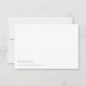 Script Dusty Blue & White Bachelorette Party Kaart (Voorkant)
