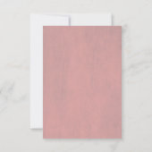 Script Dusty Pink Floral Baby shower Dank u Bedankkaart (Achterkant)