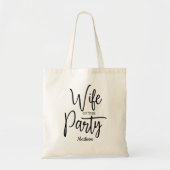  Script Echtgenote van het Feest vrijgezellenfeest Tote Bag (Voorkant)