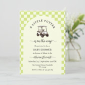 Script een verlichte putter golf Baby Shower Kaart (Staand voorkant)