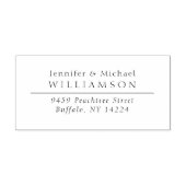 Script Eenvoudig Bruiloft Retouradres Zelfinktende Stempel (Design)