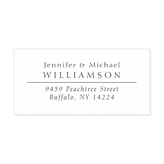 Script Eenvoudig Bruiloft Retouradres Zelfinktende Stempel (Design)