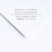 Script Eenvoudig Bruiloft Retouradres Zelfinktende Stempel