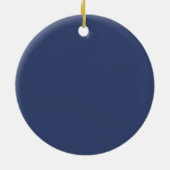Script Eerste Kerstmis In Ons Nieuwe Thuis Blauw Keramisch Ornament (Achterkant)