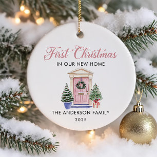 Script Eerste Kerstmis In Ons Nieuwe Thuis Keramisch Ornament