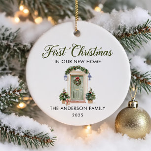 Script Eerste Kerstmis In Ons Nieuwe Thuis Keramisch Ornament