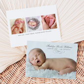 Script Elegance Baby Meisje Foto Overlay Geboorte Aankondiging