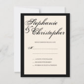 Script Elegance Wedding RSVP-reactiekaart RSVP Kaartje (Voorkant)