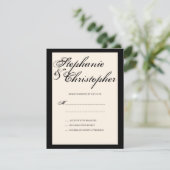 Script Elegance Wedding RSVP-reactiekaart RSVP Kaartje (Staand voorkant)