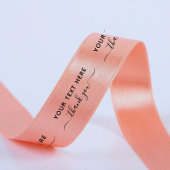 Script Elegant Bedankt Roos Gold Custom Satijnen Lint