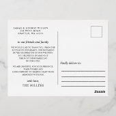 Script Elegant Bourgondië Blush Bloemen Dank u Folie Uitnodiging Briefkaart (Achterkant)