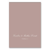 Script Elegant Custom Name Mauve Place Card Kaart (Voorkant)